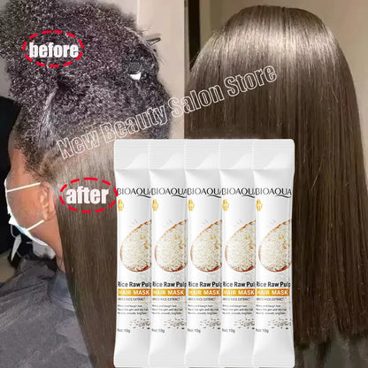 Mascarilla capilar mágica profesional reparadora natural que previene la sequedad, las puntas abiertas, repara el daño, el frizz y los enredos. Cuidado suave y liso en 5 segundos.