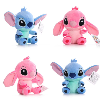 Disney Cartoon Blue Pink Stitch Plush Dolls Anime Toys Lilo and Stitch 20CM Stich Plush Stuffed Toys Christmas Gifts for Kids