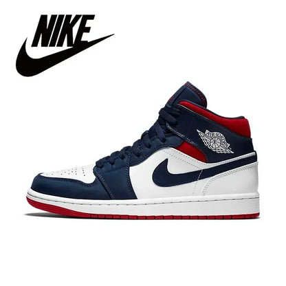 Nike Men's Shoes Air Jordan 1 High AJ1 White Black High Top Retro Basketball Shoes