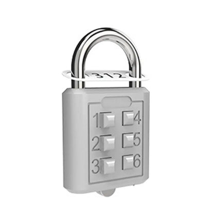 6 Digit Button Combination Password Lock Portable Travel Anti-theft Luggage Backpack Zipper Lock Dormitory Cabinet Padlock