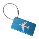 Aluminium Alloy Aircraft Luggage Tag with Name Travel Luggage Tag ID Card Anti-lost Solid Color Travel Accessories