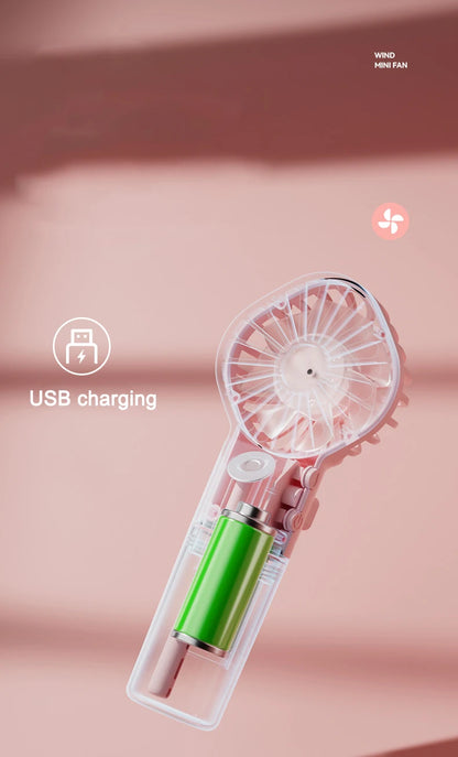 Portable Handheld Spray Fan,Water Spray Mist Fan,Student Dormitory Mini Fan,Summer Supplies, Cooling Tools,Outdoor Small Fan 1pc