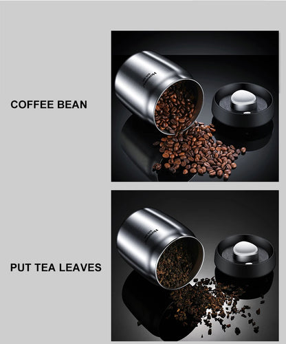 Vacuum sealed tank Coffee bean storage tank Household 304 stainless steel food storage Jars moisture-proof sealed container