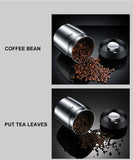 Vacuum sealed tank Coffee bean storage tank Household 304 stainless steel food storage Jars moisture-proof sealed container