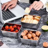 6-Piece Stainless Steel Food Storage Container Set with Lids - Leakproof, Stackable & Reusable for Camping, Picnics, School