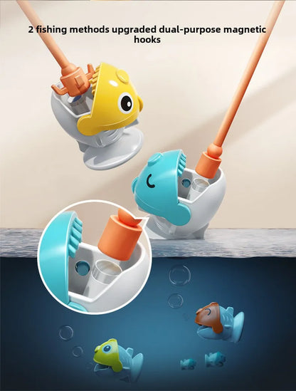 Kids Magnetic Fishing Play for Children Electric Fishing Toy Have Music Spinning Game Fish Rod Education Baby 3 Year Gifts