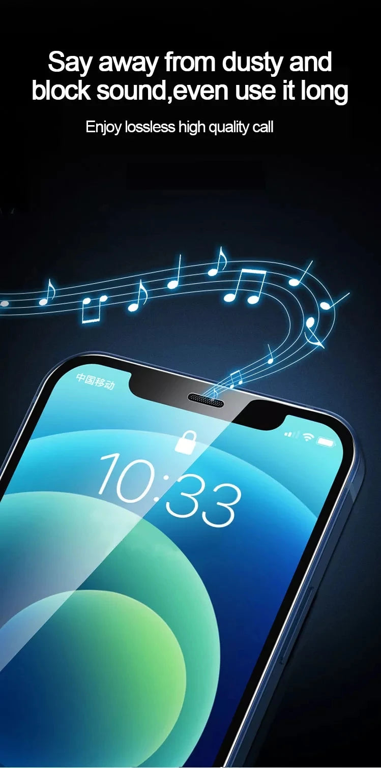 5 protectores de pantalla de vidrio templado para iPhone 11, 12, 13 Pro, XR, X, XS Max, 14 Pro Max, Mini, 7, 8, 6, 6S Plus, 5S, SE.