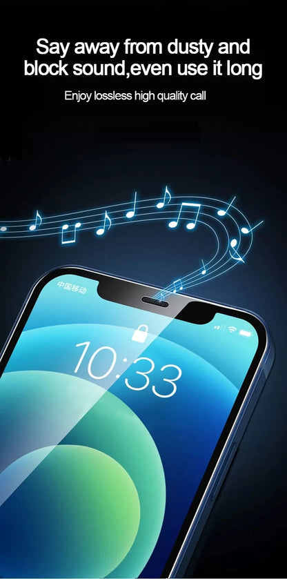 5 protectores de pantalla de vidrio templado para iPhone 11, 12, 13 Pro, XR, X, XS Max, 14 Pro Max, Mini, 7, 8, 6, 6S Plus, 5S, SE.