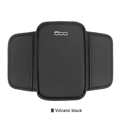 For Fiat 500 500C 500S 500X Abarth Car Accessories Center Console Arm Rest Protector Leather Car Armrest Box Pad Storage Pocket