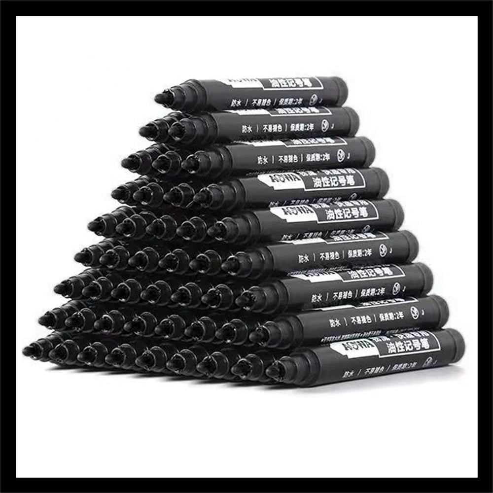5-50Pcs Waterproof Oil-based Marker Pen Markers Black Blue Red Ink for Glass Metal Stationery Art Drawing Office School Supplies