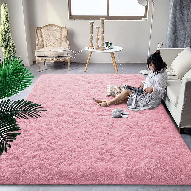 High Quality and Super Soft Plush Carpet Bedroom Bedside Rug Living Room Children's Room Non Slip Home Decoration 