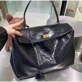 Bolso de mano de gran capacidad para desplazamientos, de piel suave de alta calidad, moderno bolso bandolera de viaje para mujer, maletín de negocios.