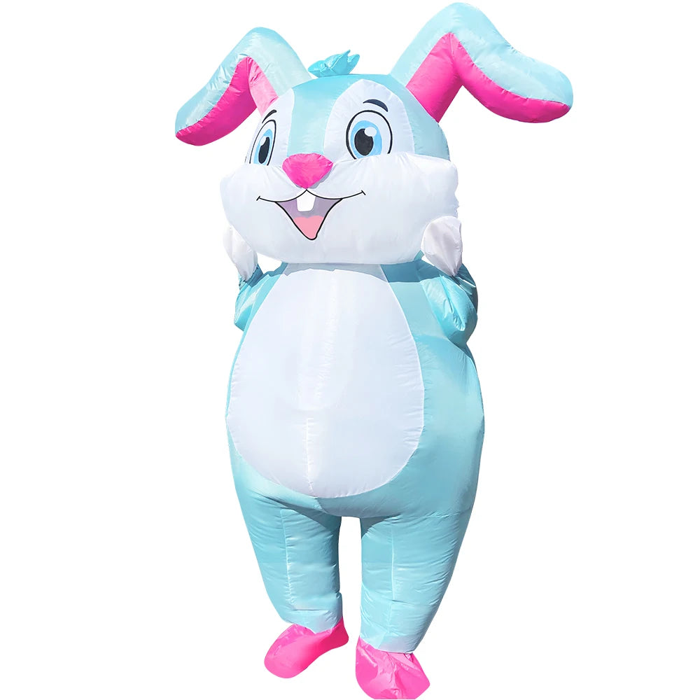 Adult Cute Animals Inflatable Costume Bunny Zebra Shark Bee Koala Cosplay Funny Suits For Halloween Purim Fancy Mascot Costumes