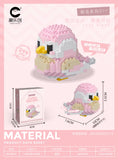Parrot Micro Building Blocks Bird Cockatiel Budgerigar DIY Assembled Pigeon Macaw 3D Model Mini Brick Figures Toys For Kids