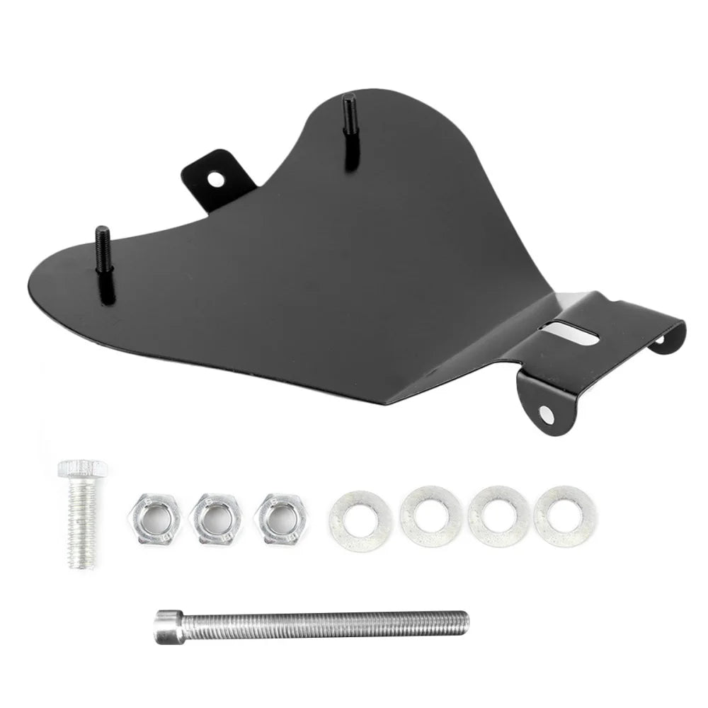 Motorcycle Universal Brown PU Solo Driver Seat Springs Bracket Mount Kit For Harley Honda Yamaha Suzuki Indian Triumph BMW ATV