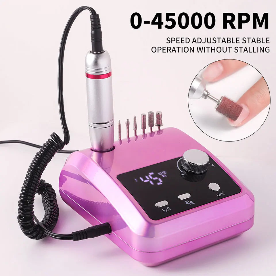 45000RPM Nail Drill Machine Cutters Professional Electric Nails Sander File for Gel Nails Polishing Remove Home Manicure Salon