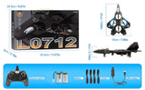 L0712 RC Plane 2.4G Remote Control Aircraft Gravity Sensing Helicopter Glider with Light EPP Foam Fighters for Boys Children