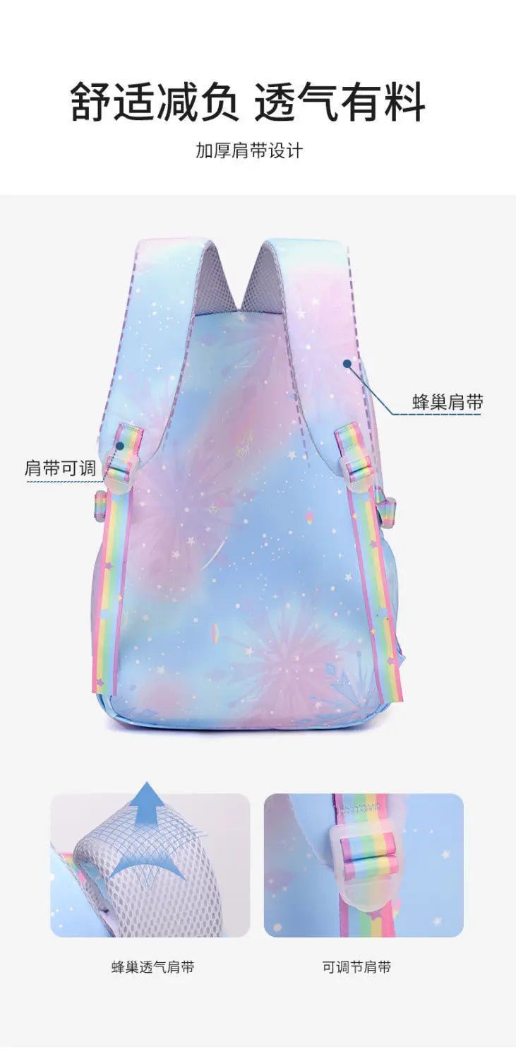 Pink Cartoon Barbie Backpacks Boy Girl Kids Gradient Ramp Women Bagpack Teens Simple Schoolbags Capcity Travel Laptop Backpack