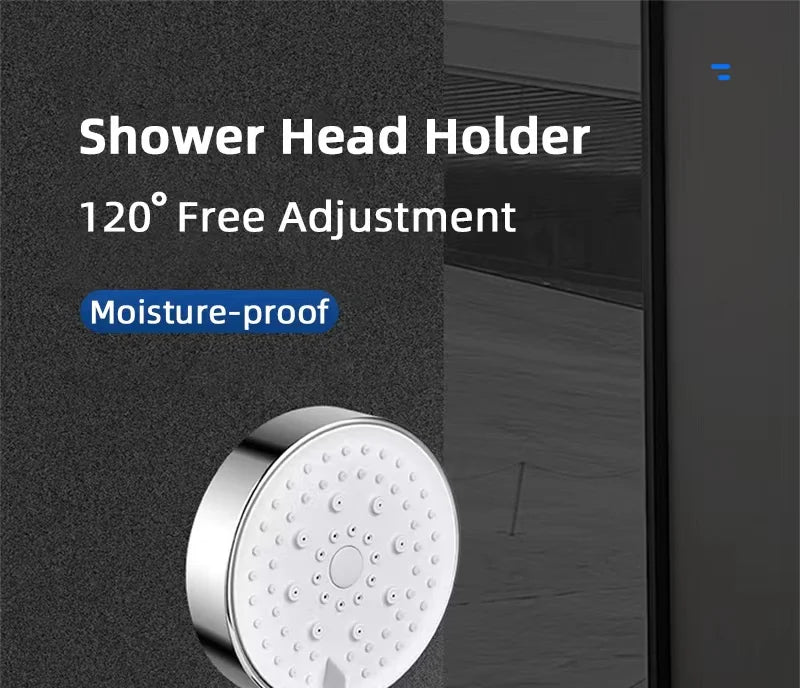 Universal Shower Head Holder Adjustable Shower Rail Holder Bathroom Accessories Replacement Hand Shower Bracket for Slide Bar