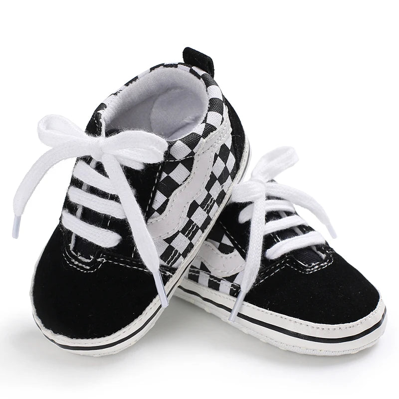 Newborn Baby Canvas Shoes Anti-slip Soft Baby Boy Girl Sneakers Casual Multi-Color Toddler First Walkers Crib Shoes