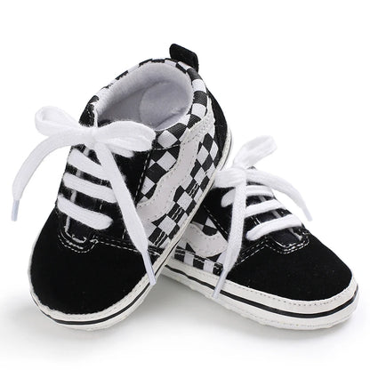 Newborn Baby Canvas Shoes Anti-slip Soft Baby Boy Girl Sneakers Casual Multi-Color Toddler First Walkers Crib Shoes