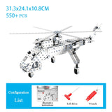Children DIY Metal 3D Assembly Building Blocks Aircraft Warship Model Screw Nut Metal Toys Adult High-Difficulty Puzzle