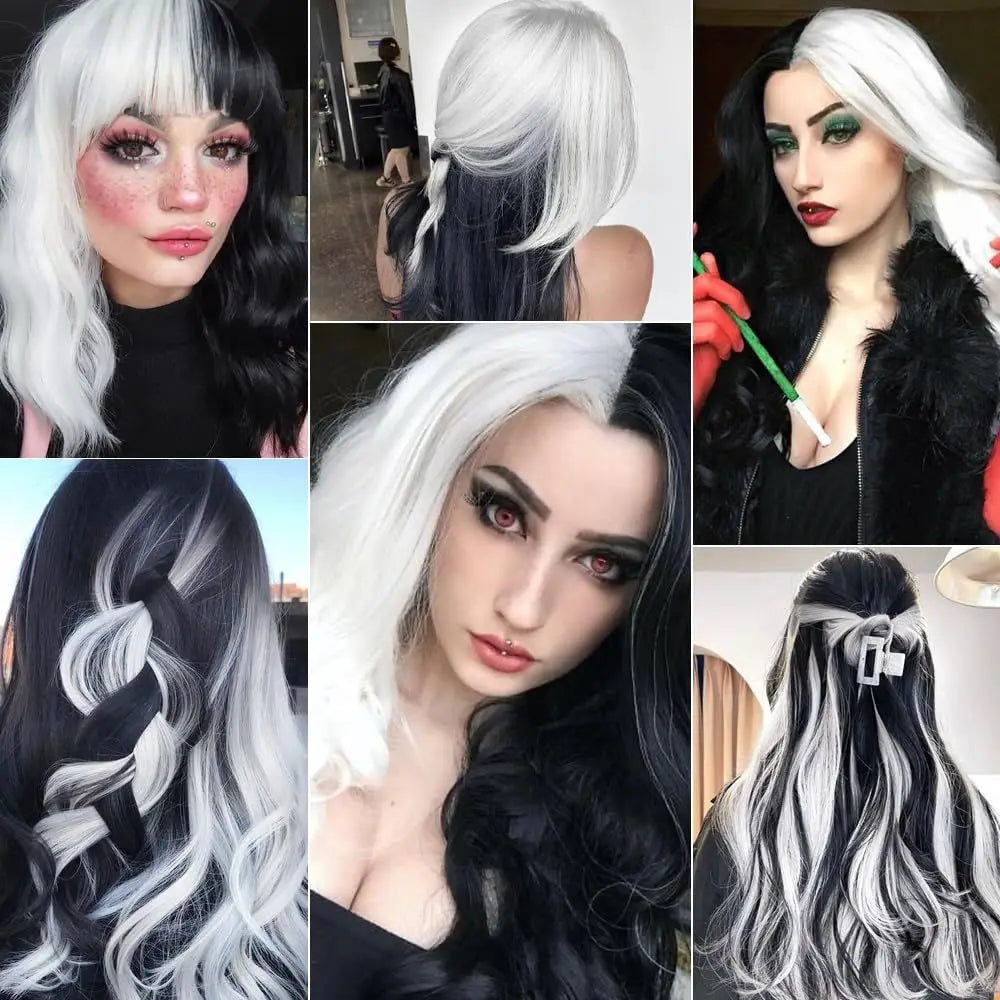 KIt 10 mechas coloridas de cabelos com clip invisível extensões sintéticas praticas
