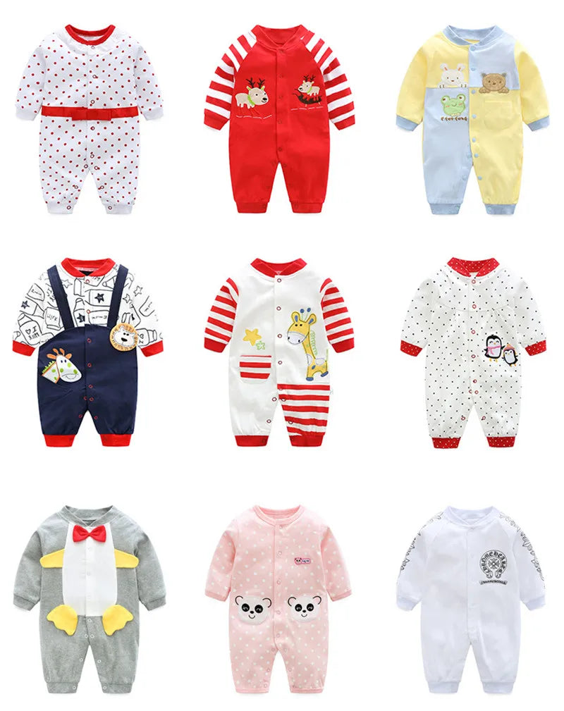 2024 baby spring clothes 0 to 12 months cotton girls clothing Onesies Autumn newborn Comfortable baby jumpsuits baby boy rompers