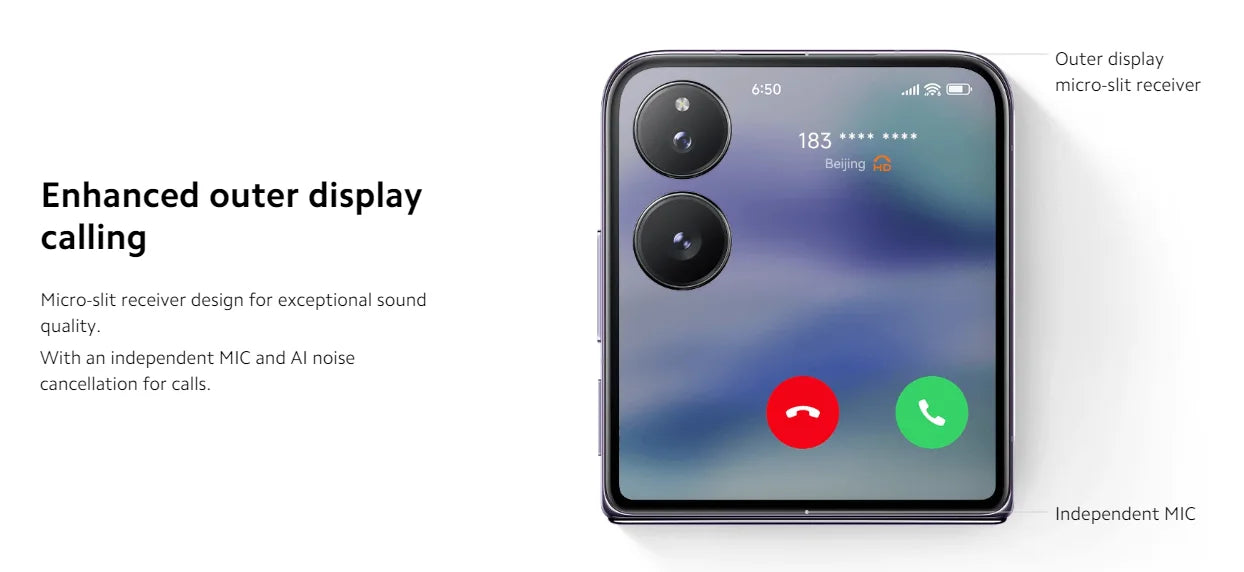 Global Version Xiaomi MIX Flip 67WHyperCharger 12GB 512GB Leica  6.86" 120Hz Display Snapdragon 8 Gen 3 Smartphone 50MP Camera