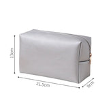 Solid Color Cosmetic Bags for Women Travel Portable Makeup Storage Bag Zipper Toiletry Pouch