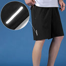 Summer Running Sports Shorts Men Breathable Beach Shorts Ice Silk Comfortable Elastic Waist Fitness Basketball Short Sportswear