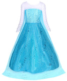 Snow Queen Elsa Dresses for Girls Costumes Kids Cosplay Halloween Princess Children Gowns Clothing Party Dresses Outfits 2-10Yrs