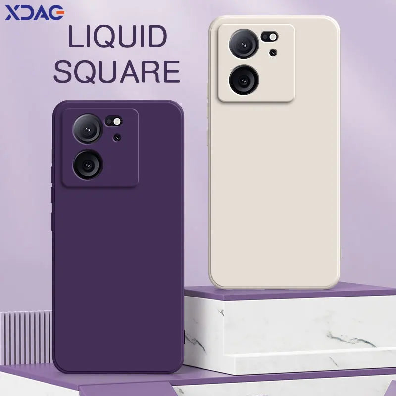 Square Liquid Silicone Back Cover for Xiaomi 13 13T Pro Lite Ultra Camera Protection Soft Waterproof Phone Case Xiaomi13T 13TPro
