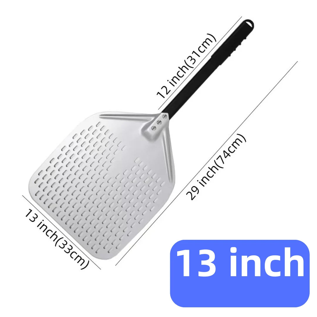 6&12 13 14  Inch Pizza Perforated Shovel Paddle Pizza Oven Turning Peel Hard  Anodized Pizza  Baking Kitchen Tool Spatula