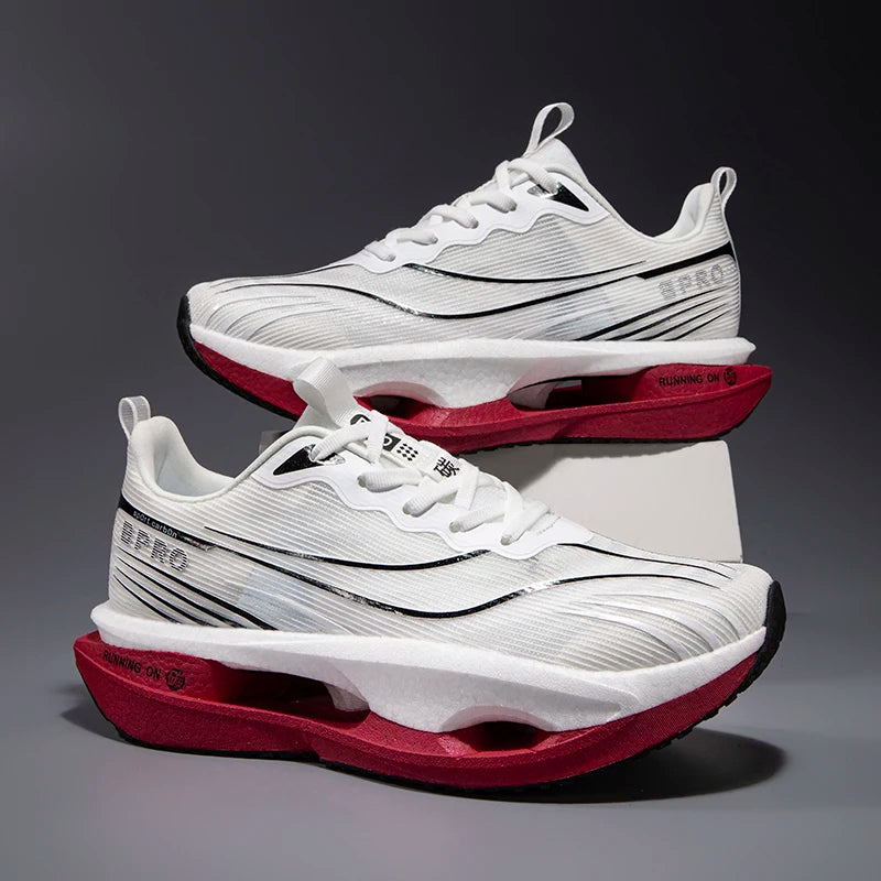 2025 New Men's Sneakers Thick Bottom Cushioning Running Shoes Athletic Training Carbon Plate Jogging Shoes Women's Tennis Shoes