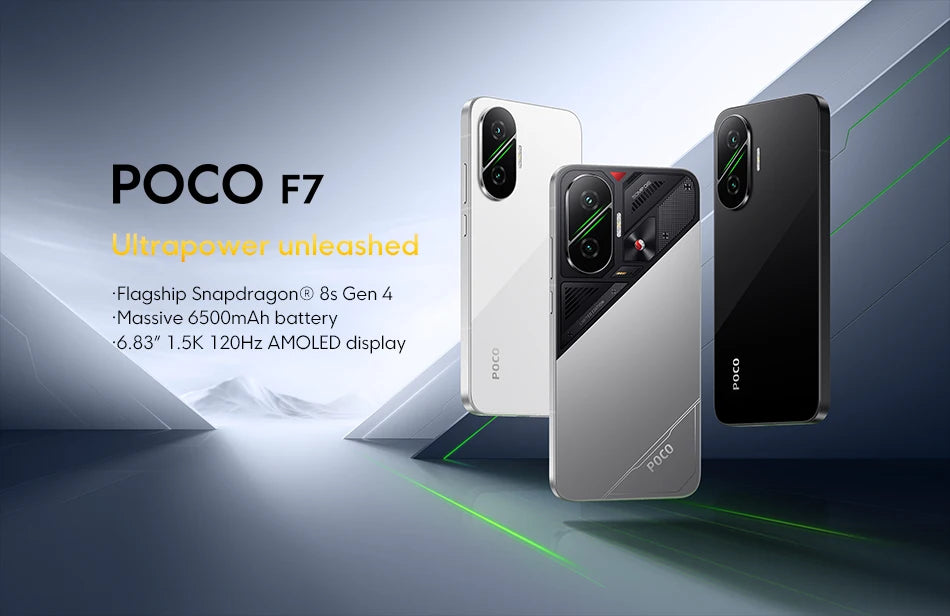 Global Version POCO F7 5G 6.83" 1.5K AMOLED NFC 6500mAh Battery 50MP Camera OIS 90W HypeCharge Smartphone Snapdragon®8s Gen 4