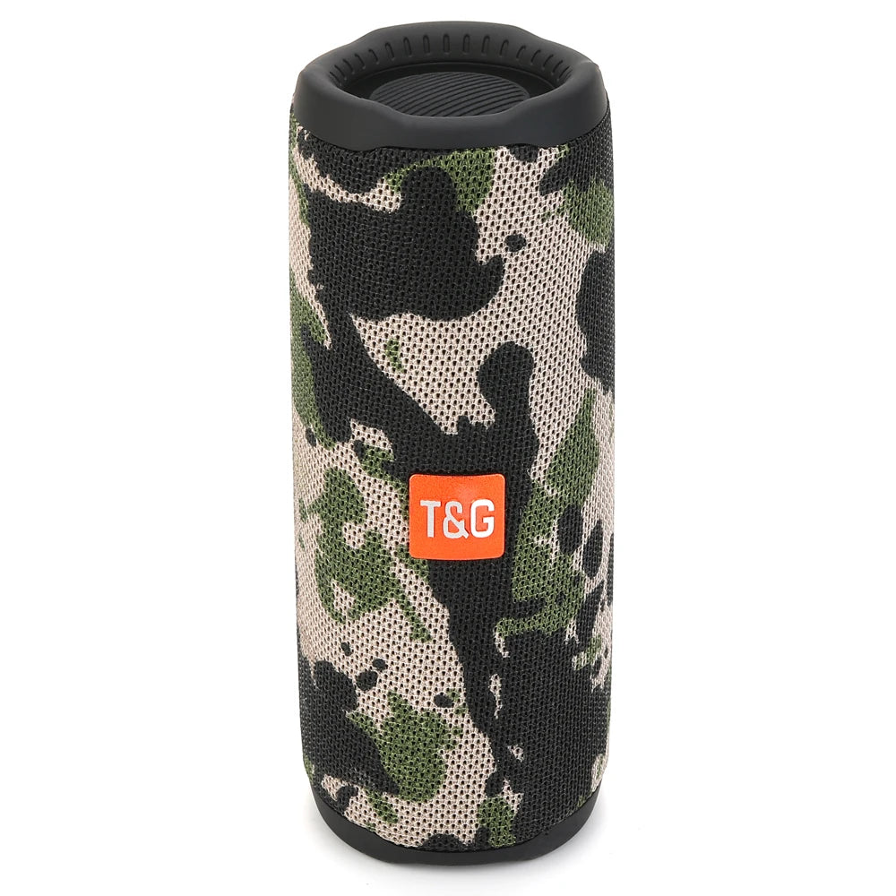 Altavoz portátil Bluetooth TG365, subwoofer inalámbrico LED de doble bajo, resistente al agua, columna para exteriores, radio FM, AUX, BT, TF, reproductor de música