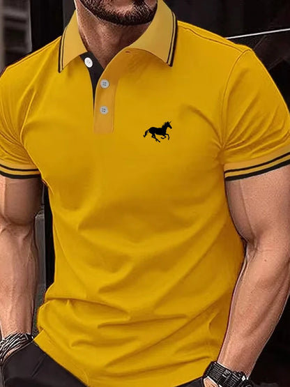 Nueva camiseta clásica de manga corta para hombre, polo de verano, camiseta informal con solapa y botones, tallas grandes S-3XL.
