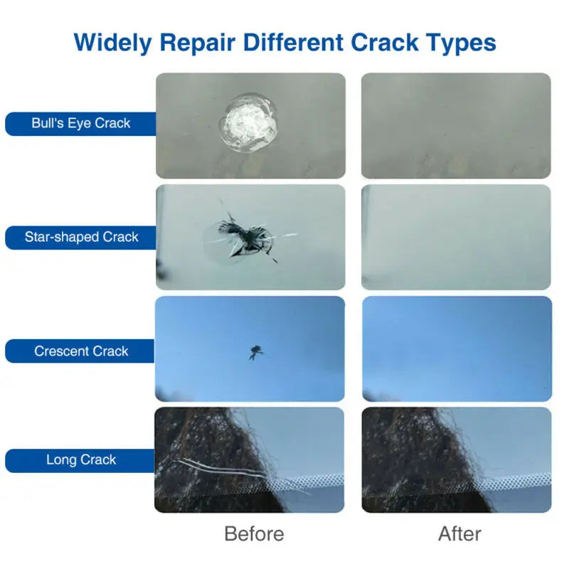 5PCS Automotive Glass Nano Repair Fluid Car Windshield Resin Crack Tool Kit Universal Car Windscreen Glass Scratch Crack Restore