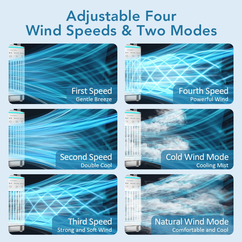 Popular mini air cooler USB air conditioning fan office desktop small water cooling fan spray humidification cooling fan