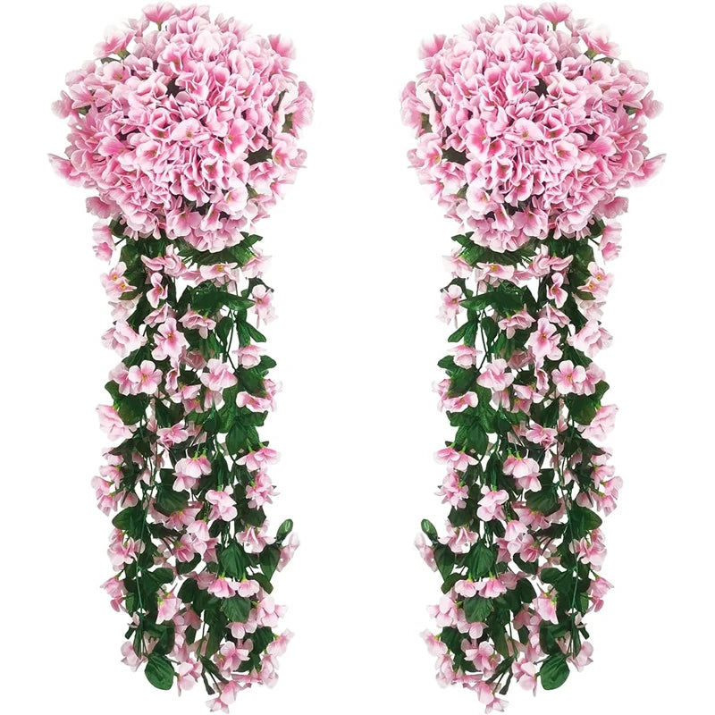 Artificial Flower Silk Violet Wall Hanging Wedding Scene Decor Home Potting Outdoor Garden Party Festival parts diy gift Hotsale