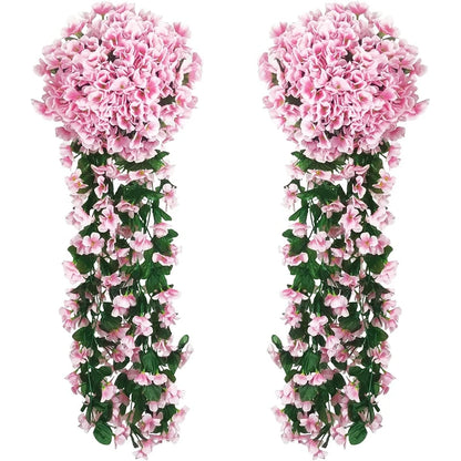 Artificial Flower Silk Violet Wall Hanging Wedding Scene Decor Home Potting Outdoor Garden Party Festival parts diy gift Hotsale