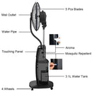 Air Cooler Domestic Standing Humidifier Mist Fan With Remote Water Mist Fan Spray