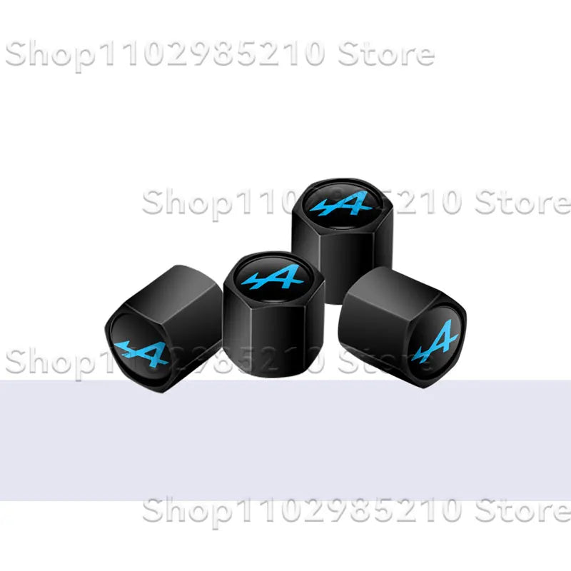 4Pcs/Set A Alpine Logo Car Wheel Tire Valve Stem Caps Dust Rim Covers Decor For Clio Scenic Logan Megane Captur Kadjar Duster
