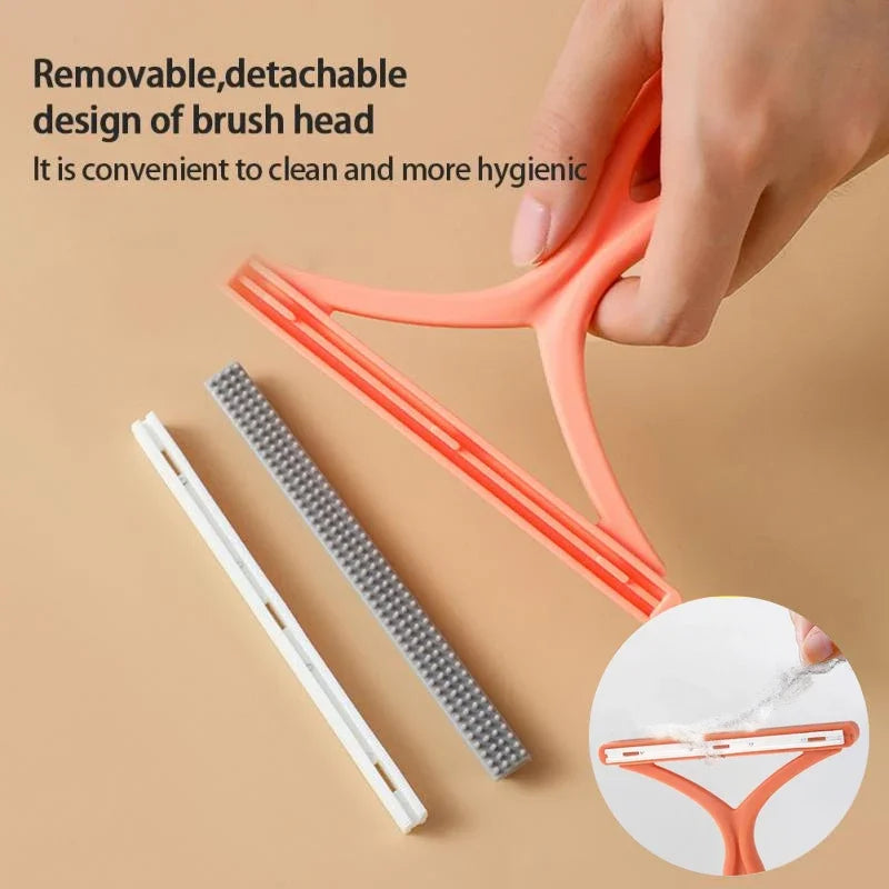 Pet Cat Hair Remover Brush Portable Silicone Comb Double-Sided Scraper for Cats Dog Sofa Clothes Home Cleaning Accessories
