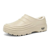 Zapatillas de algodón impermeables para hombre, zapatos de interior, cálidos, para el jardín, de moda concisa, para invierno, 2024 