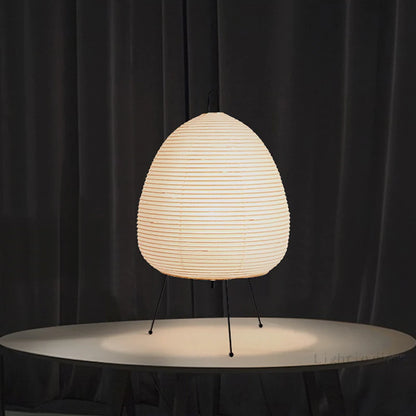 Lámpara de mesa de diseño japonés Akari wabi-sabi Yong, lámpara de papel de arroz impresa, decoración de escritorio para dormitorio, lámpara de mesa, envío directo
