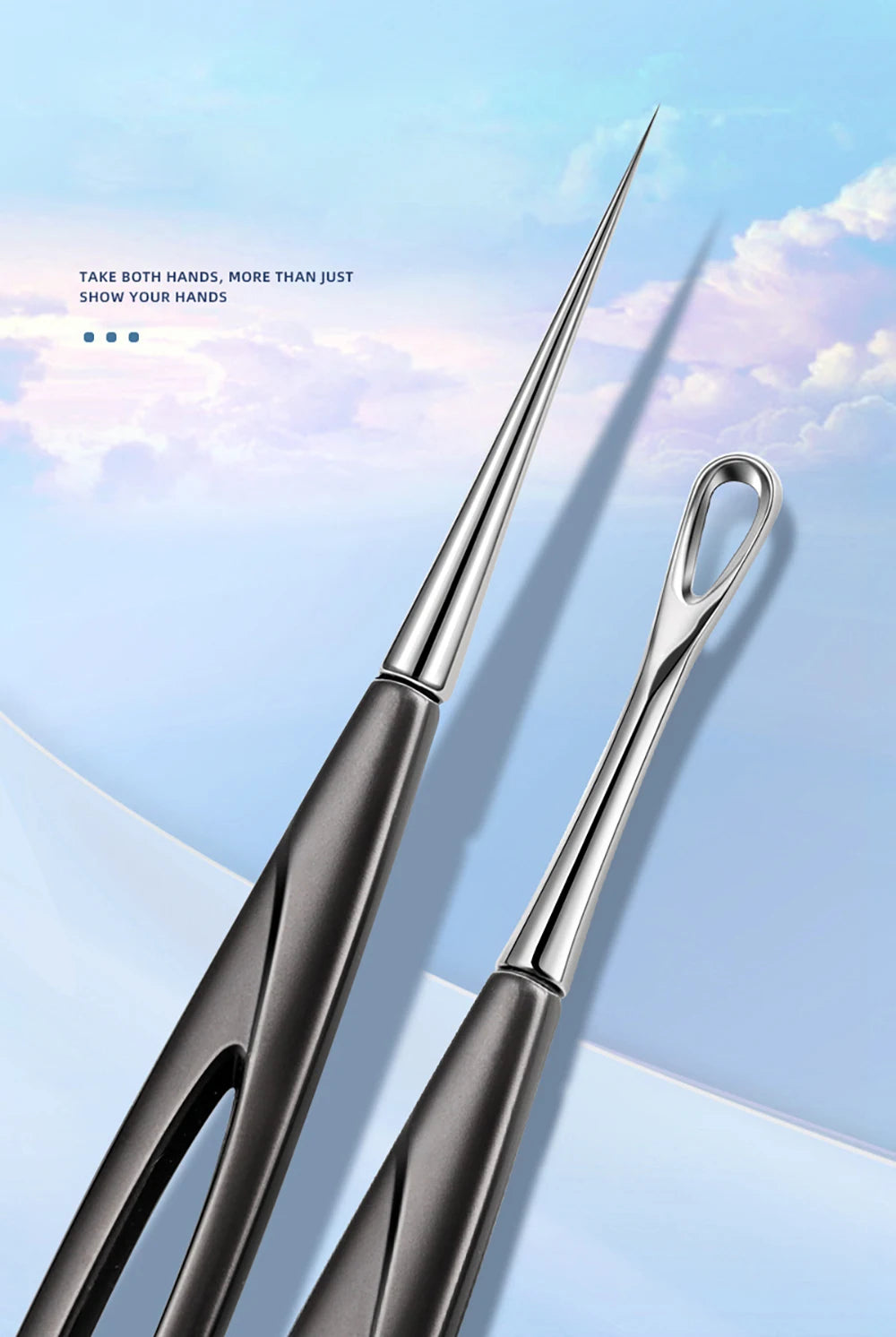 Acne Needle Blackhead Clip Remover Extraction Popper Pore Black Head Cleaner Face Skin Care Deep Cleansing Needle Tool