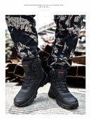 Upgraded Tactics Combat Training Boots Male Outdoors Camping Anti-wear Rapid Response Hiking Shoes Fishing Hunting Sneakers Men