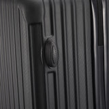 Comanlai Twin-Wheeled Suitcase Set with TSA Password Lock, ABS Trolley Luggage with 4 Universal Wheels, M L XL Sizes, Black